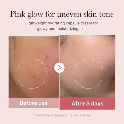 medicube Salmon DNA Pink Collagen Capsule Cream Face Moisturizer Lightweight Moisturizing Cream Korean Skin Care