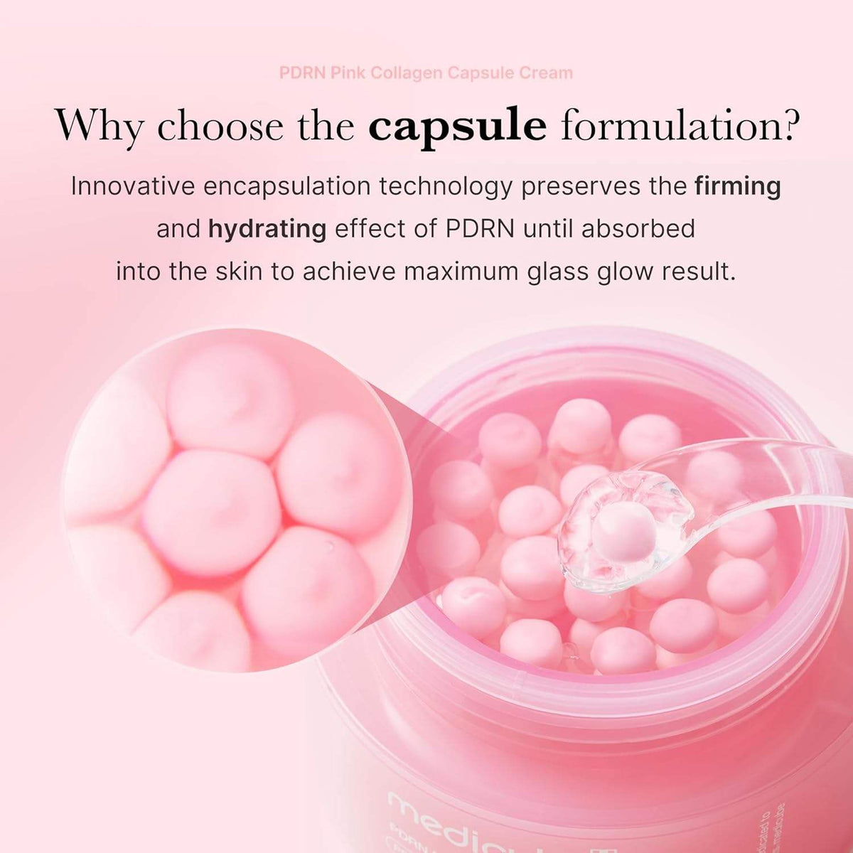 medicube Salmon DNA Pink Collagen Capsule Cream Face Moisturizer Lightweight Moisturizing Cream Korean Skin Care