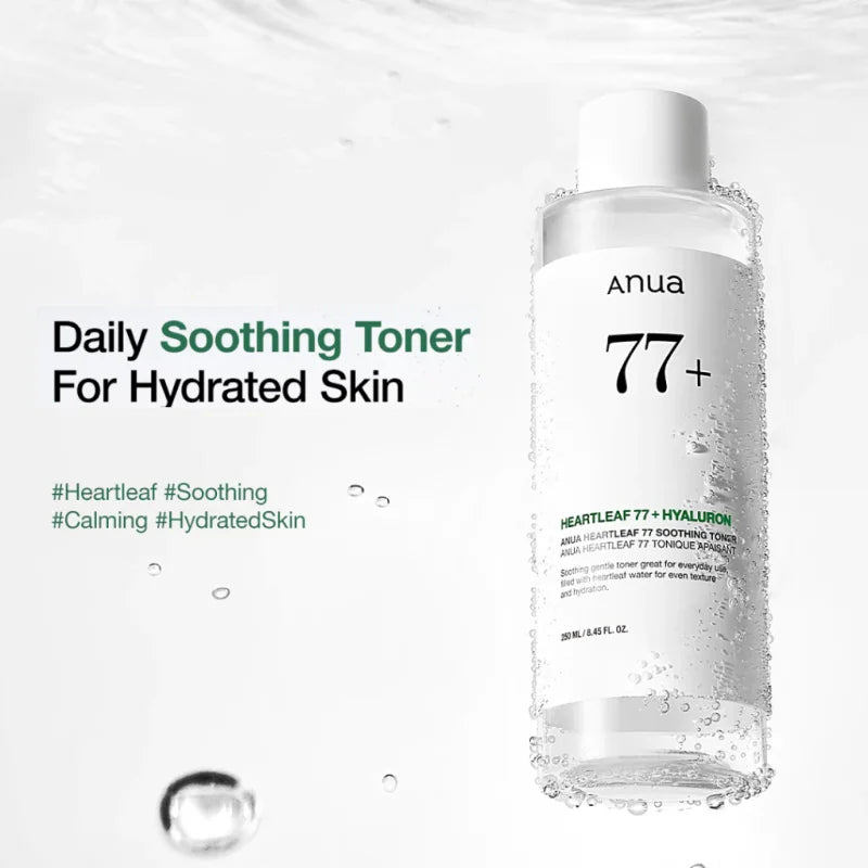 Korean Heartleaf Deep Cleansing Foam,77 Acne Soothing Toner and Facial Moisturizing Oil Control Makeup Remover Oil Products Set