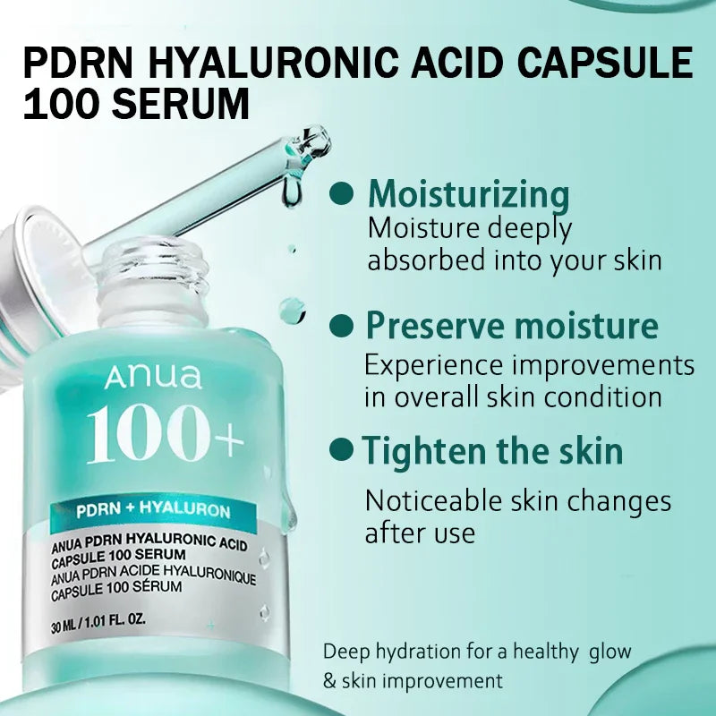 ANUA Skin Care Essence Hyaluronic Acid Capsule 100 Serum Blue Radiant Face Serum for Glass Skin Korean Skincare Products