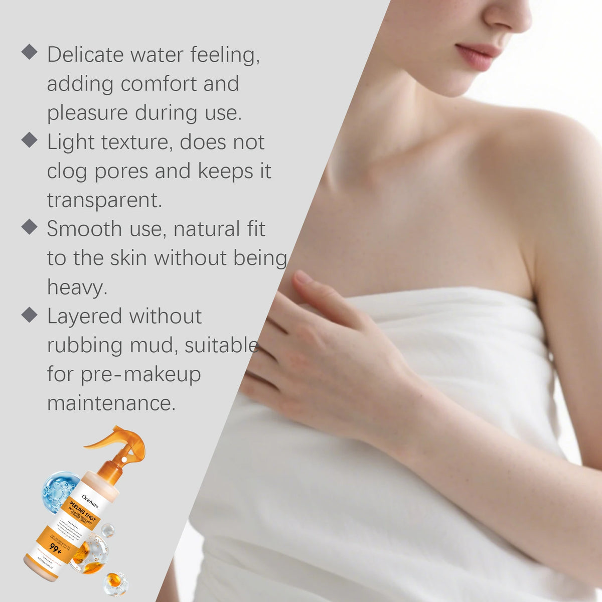 Kojic Acid Turmeric Foot Peeling Spray Dead Skin Remover Callus Softener Odor Control Repair Dry Crack Foot Exfoliating Spray