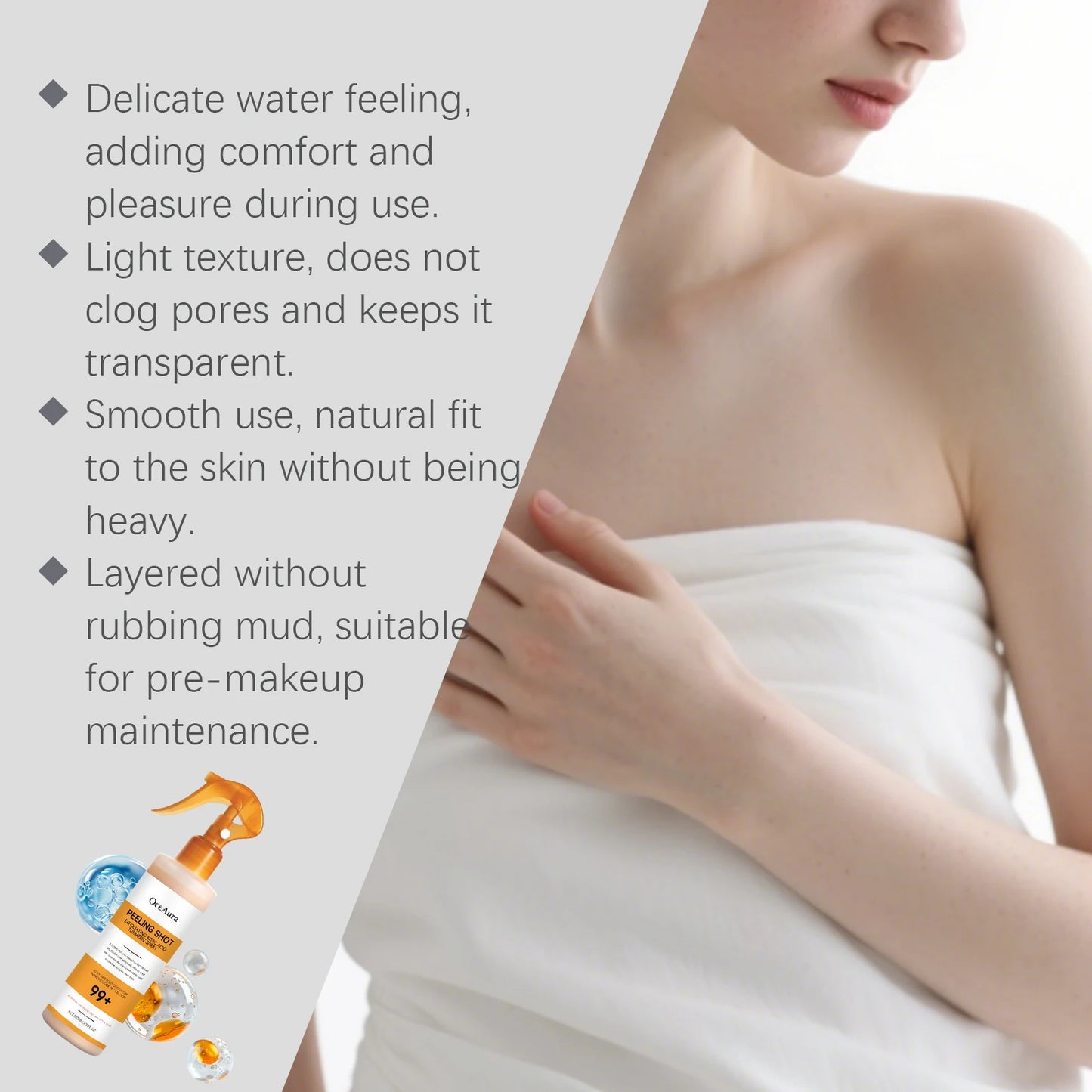 Kojic Acid Turmeric Foot Peeling Spray Dead Skin Remover Callus Softener Odor Control Repair Dry Crack Foot Exfoliating Spray